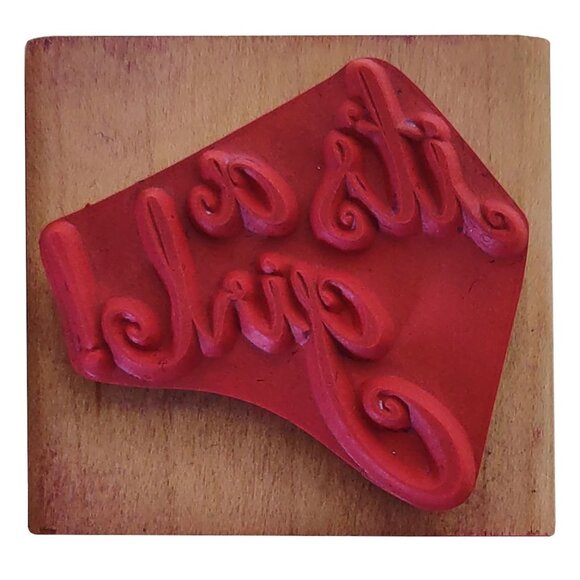 Its A Girl Rubber Stamp By Stampabilities - Picture 2 of 6